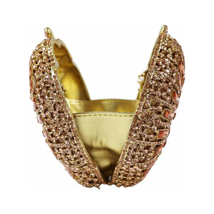 Sac de soirée de luxe en cristal floral étincelant strass pochette de mariage sac à main classique décontracté à la mode sacs à main de fête de bal - Product Image 4