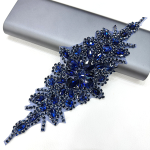 แผ่นคริสตัลติดเสื้อผ้าแบบแบน ยี่ห้อ <span class=keywords><strong>Shion</strong></span> Glass Appliques  แบบติดกาว  ประดับด้วยเพชรหลากสี สำหรับงานแต่งงาน - Product Image 5