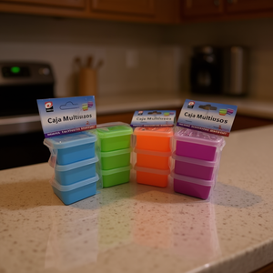 Set di contenitori impilabili in plastica Mnj da 12 pezzi per l'organizzazione degli alimenti in cucina - Product Image 3