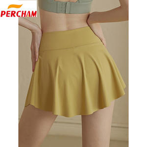 تنورات تنس خفيفة الوزن 2 في 1 مع جيوب للنساء مخصصة عالية الخصر للتحكم في البطن - Product Image 3