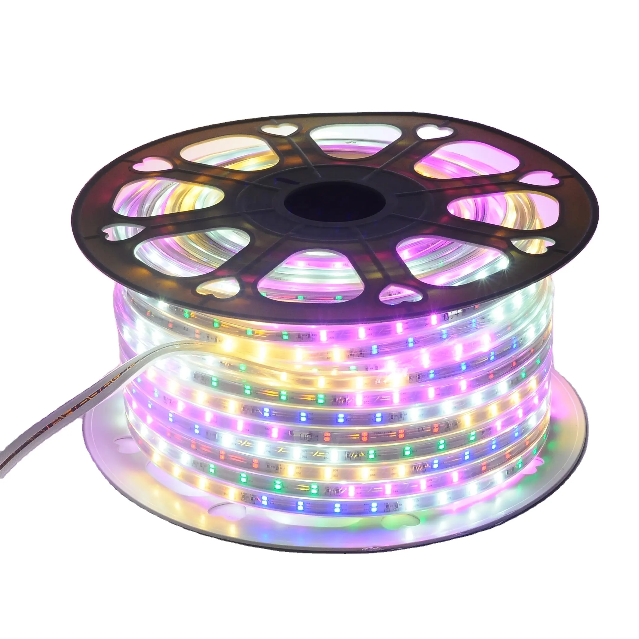 高輝度カラー2835RGB96Ledストリップランプ220V10MMLedシリコンフレキシブルネオンランプ100 m家庭用