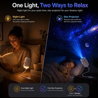 Projecteur LED USB Galaxy 2 en 1 360° ° Lampe d'ambiance réglable ciel étoilé pour voiture, chambre, plafond, mur
