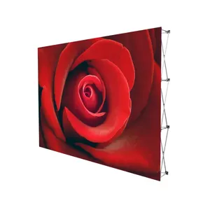 10 Ft Portable Backdrop Custom Fabric Display Stand With Carrying Bag For Trade Show Backdrop Booth Display Stand Banner Pop Up