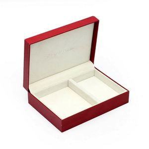 Emballage de bijoux personnalisé, boîte cadeau pliable en cuir PU texturé rouge pour bougie, cadre photo et autocollants - Product Image 6