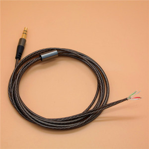 Mp3 Headphone Cable Copper Plated <b>Silver</b> <b>Wire</b> Diy Semi Finished Atmospheric Smoky Gray Audio Cable - Product Image 1