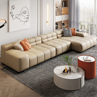 Nouveau 2020 3 4 places entraîneur sectionnel Napa cuir Patchwork l forme Canape Moderne canapé salon