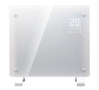 Chauffage mural électrique intelligent à panneau de verre noir, contrôlable par application, à économie d'énergie, pour la maison, le bureau et l'hôtel (vente en gros)