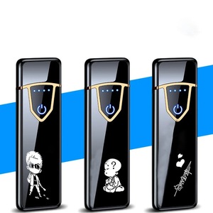 Creative Metal <strong>Windproof</strong> Electronic Fingerprint Induction Cigarette <strong>Lighter</strong> Mini <strong>Lighter</strong> for Cigarette - Product Image 4