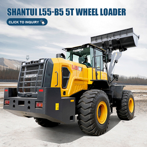 Yüksek Kaldırma Yüksekliğine Sahip Shantui L55 B5 Tekerlekli Yükleyici 5 Ton Dizel Paletli Yükleyici Ön Yükleyici 3m Kepçe Motor ve Şanzıman ile - Product Image 1