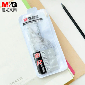 Juego de Herramientas Geométricas M&G, Regla de 15 cm, Triángulos de 45 y 60 Grados, Transportador, Kit de Medición para Oficina y Aprendizaje - Product Image 1