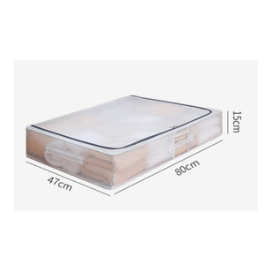 Caja de Almacenamiento Rectangular para el Hogar, 70L, Transparente, Plegable, Apilable, Organizador de Ropa Bajo la Cama con Tapa, Resistente a la Humedad - Product Image 2