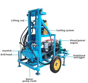 Factory Hot Sale 100m/150m Water Well Drill <strong>Rig</strong> 28HP/32HP Core Drill Machine with Pump Engine Core Equipment for <strong>Mine</strong> Drilling - Product Image 6