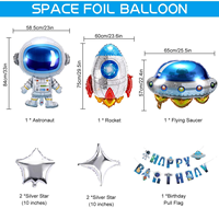 Ballon en Latex feuille d'aluminium, décorations de fête d'anniversaire, pour thème spatial, pour garçons, offre spéciale, 2020