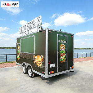 Camión de Comida Móvil, Food Truck, Camión de Helados, Remolque de Comida Rápida para Hot Dogs, Remolque Multifuncional de Fibra de Vidrio y Aluminio para Papas Fritas - Product Image 4