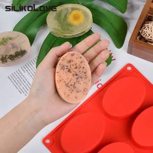 MUYULINS Food Grade Silicone 6 Cavity DIY Soap Making Mold Oval Kitchen <b>Accessories</b> - Product Image 6