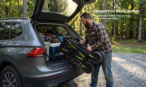 CampX Folding Camping <b>Cart</b> 4-Wheel Aluminum <b>Foldable</b> Cargo <b>Cart</b> for Outdoor Storage and Transport - Product Image 2
