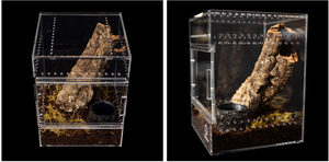 Boîte d'élevage de reptiles à boîtier transparent, cage de reptile acrylique magnétique de réservoir de terrarium d'élevage - Product Image 5