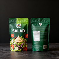 Sacs en plastique personnalisables à haute barrière pour aliments, sacs pour salades de légumes frais, pochettes verticales