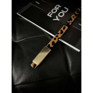 Cinturón fino con estampado de leopardo para mujer de Fiori, con hebilla de aleación, cinturón de tela de poliéster para atuendos de moda - Product Image 2