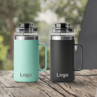 Gobelet isotherme Jeta 24oz en acier inoxydable pour sublimation, bouteille d'eau personnalisable avec logo, thermos à poignée, tasses à café à double paroi sous vide 6-12