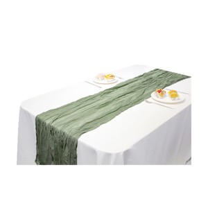 Maßgefertigte Polyester Plissierte Bohemian Geflochtene Tischdecke Hochzeitspartydekoration Käsestreifen-Tisch - Product Image 5