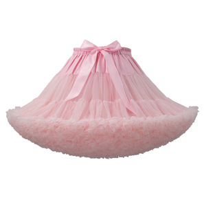 <span class=keywords><strong>Jupon</strong></span> plissé en tulle à deux couches pour femme, blanc et <span class=keywords><strong>noir</strong></span>, jupe <span class=keywords><strong>tutu</strong></span> bouffante de fête, crinoline, jupe <span class=keywords><strong>tutu</strong></span> intérieure avec bustle - Product Image 2