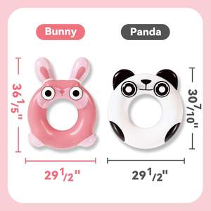 Flotadores Inflables de PVC con Forma de Animales Adorables, Anillos de Natación de Panda y Conejo para Niños - Product Image 6
