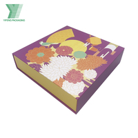 Caja de galletas de macarrón de Chocolate de cartón de papel dorado magnético de grado alimenticio de lujo caja de embalaje de regalo de pastel de luna con bandeja divisoria