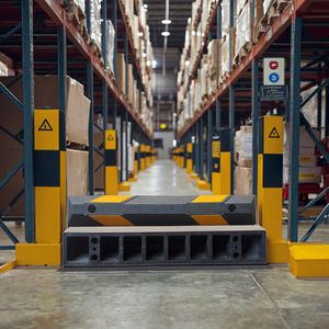 90cm PVCゴムホイールストッパー車の駐車場縁石メタゴムMR-WSP90 - Product Image 2