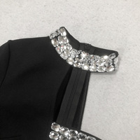 Robe sirène élégante noire asymétrique à une épaule avec strass, taille naturelle, pour bal de promo, soirée, été, cérémonie