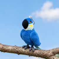 Fabricant Personnalisé – Jouet en Peluche Perroquet Bleu, Mini Oiseaux en Peluche, Porte-clés, Cadeau de Vacances, Souvenir en Peluche, Pendentif de Sac