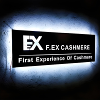 Lettres lumineuses en cube pour extérieur, enseigne murale LED, boîte à lumière en aluminium et acrylique cristallin, ultra-mince, facile à suspendre, pour magasin, supermarché