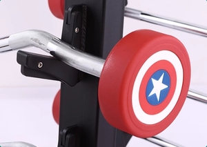 Captain America Diseñado Barbell fijo Recubierto Barra de goma Barra recta Barra curva Gimnasio Comercial <span class=keywords><strong>Bar</strong></span> Bell - Product Image 5