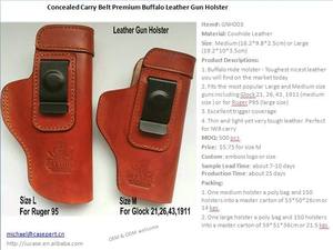 เคสใส่ปืนพก EVA แบบแข็งอเนกประสงค์ซองปืนไอบีรุ่นยุทธวิธีทนทานหนังแท้ถือแบบซ่อน - Product Image 6