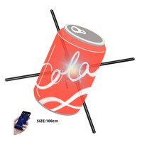 Assez bon effet 3D ventilateur publicité Machine effet vif 3d hologramme ventilateur 100cm 3d ventilateur holographique HD LED affichage holographique