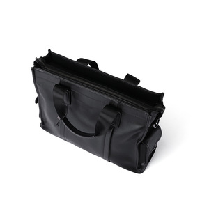 Top-Grain Cowhide Briefcase Large Capacity Business Travel Men's <b>Bag</b> Black Solid Color Summer 2021 - Product Image 3