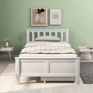 Estructura de cama Queen de ratán natural con cabecero y reposapiés de caña tejida, chapa de madera, diseño de esquinas curvas suaves - Product Image 3