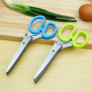 Stainless Steel Scallion Scissors Five Layer V Shaped Kitchen Tool For Home Use - Product Image 1