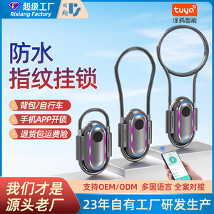 กุญแจล็อคลายนิ้วมืออัจฉริยะสำหรับจักรยาน มอเตอร์ไซค์ จักรยานไฟฟ้า พร้อมลวดล็อคสแตนเลส ป้องกันการโจรกรรม โซลูชั่นการจัดเก็บที่ปลอดภัย - Product Image 4