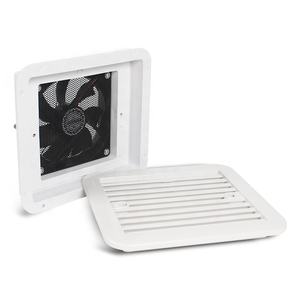 HEYRV-Ventilador de ventilación blanco de 12V con inserto a prueba de polvo, cerraduras de aire de escape lateral para caravana, autocaravana, caravana, barco y Yate - Product Image 2