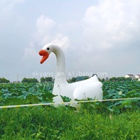 Modèle publicitaire de modèle de cygne blanc d'oie géante gonflable