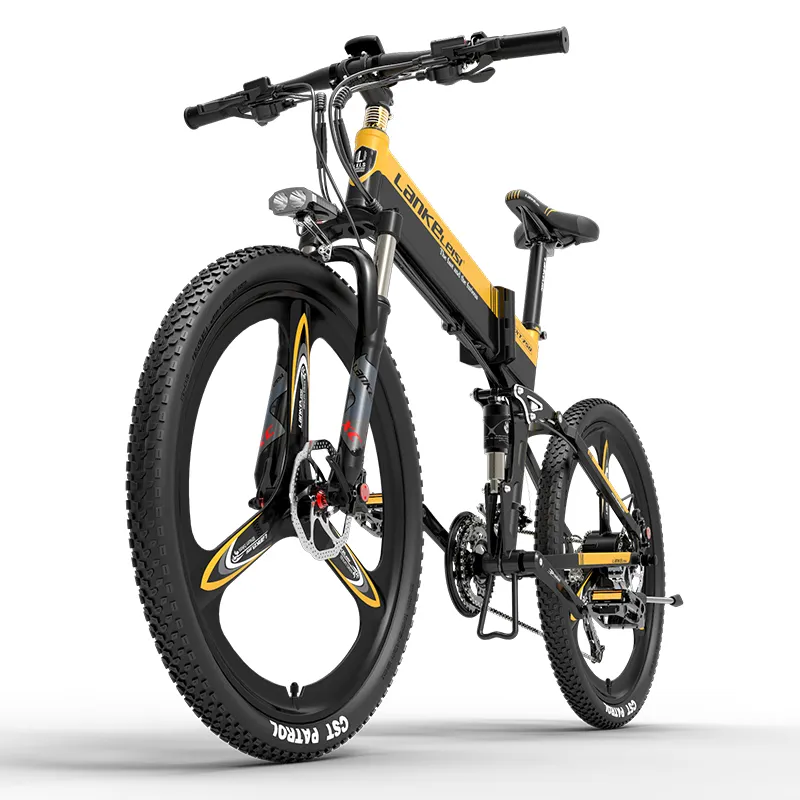 LANKELEISI XT750S 27 скорость горный велосипед 500w электрический велосипед 48 В 14.5ah литиевая батарея, фара для электровелосипеда в 26 дюймов складные Электровелосипеды