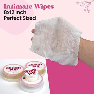 Lingettes intimes biodégradables Hand Pop, hydratant naturel, lingettes hygiéniques intimes en papier, emballées individuellement - Product Image 5
