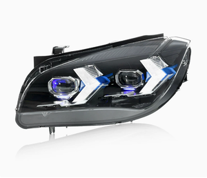 Conjunto de Faros Delanteros para <span class=keywords><strong>BMW</strong></span> <span class=keywords><strong>X1</strong></span> E84 2010-2015, Estilo Flecha, LED <span class=keywords><strong>Blanco</strong></span> y Amarillo, Luz Diurna Conmutable - Product Image 5