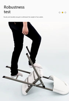 Chaises pliantes modernes en acier inoxydable et plastique pour événements, fêtes, jardins, portables, blanches, vente en gros