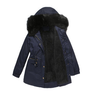 <span class=keywords><strong>Cappotto</strong></span> Lungo Invernale Caldo da Donna alla Moda in Cotone con Collo di <span class=keywords><strong>Pelliccia</strong></span> e Cappuccio, Giacca Imbottita con <span class=keywords><strong>Tasche</strong></span> a Cerniera, Blazer Parka da Donna - Product Image 1