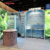 Stand d'exposition modulaire 12x9x3, 24 m², en aluminium réutilisable avec tissu SEG, robuste et durable