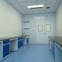 Poste de travail modulaire de laboratoire directement de l'usine, table de laboratoire robuste avec armoires