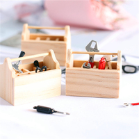Mini-boîte à outils simulée avec outils de réparation pour accessoires de maison de poupée, mini-marteau, clé à molette, ornements DIY