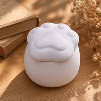 Pot en céramique en forme de patte de chat, 150-530 ml, 3 couleurs, glaçure sable/noir/cendres végétales, personnalisable, pour commémoration d'animaux de compagnie, fournisseur en gros